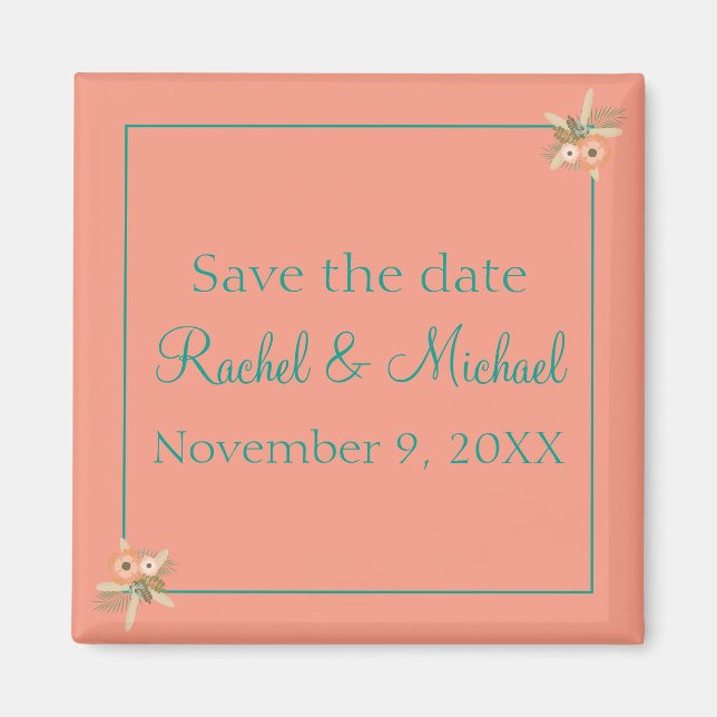 Jovely Beach Seashells Save the Date Magnet (Devant)