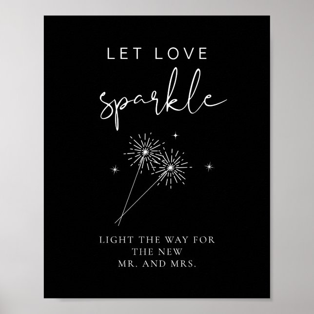 JOVI Edgy Black Mariage Sparkler Envoyer Poster (Devant)