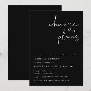 JOVI Edgy Black Moderne Invitation de Changement d