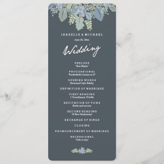 Joy Blooms Vintage Gardens Programme de mariage