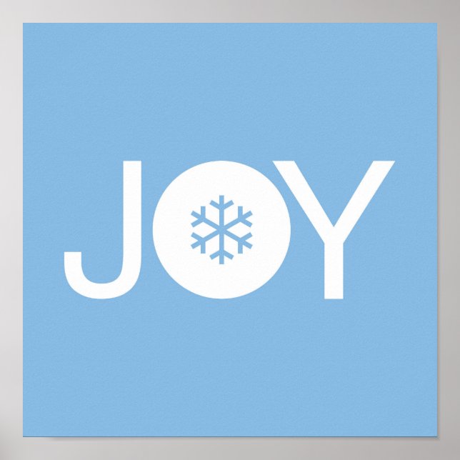 Joy Blue Christmas Poster (Devant)