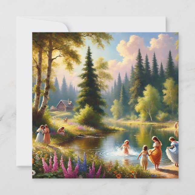 Joy by the Lake Birthday Invitation (Devant)