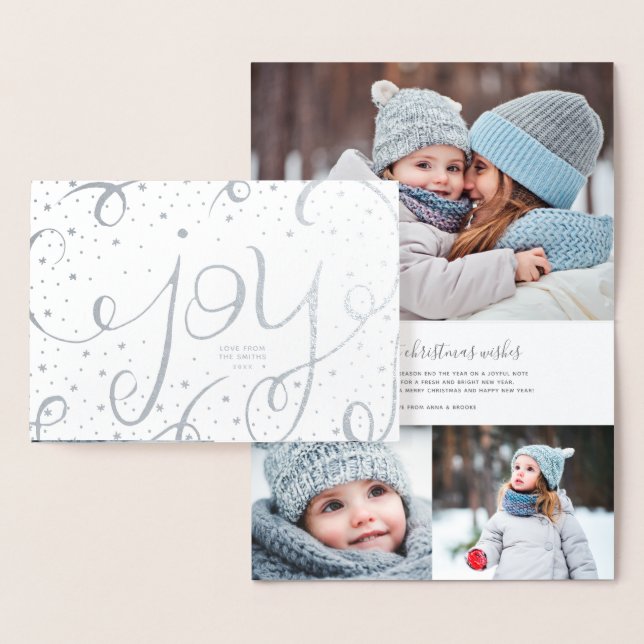 Joy Cartes photos vacances | Silver Foil Shimmer (Affichage)