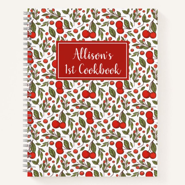 Joy Cerry Berries Motif 1er livre de cuisine (Devant)