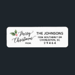 Joy Christmas Holly Retourner l'adresse étiquette<br><div class="desc">Joy Christmas Holly Retourner Adresse Label Sticker,  minimaliste,  moderne,  simple,  vacances</div>
