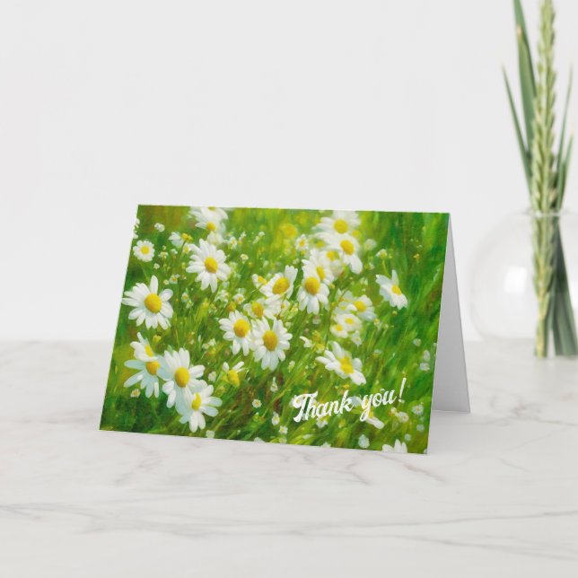 Joy Daisie Daisy Garden Carte de remerciements (Devant)