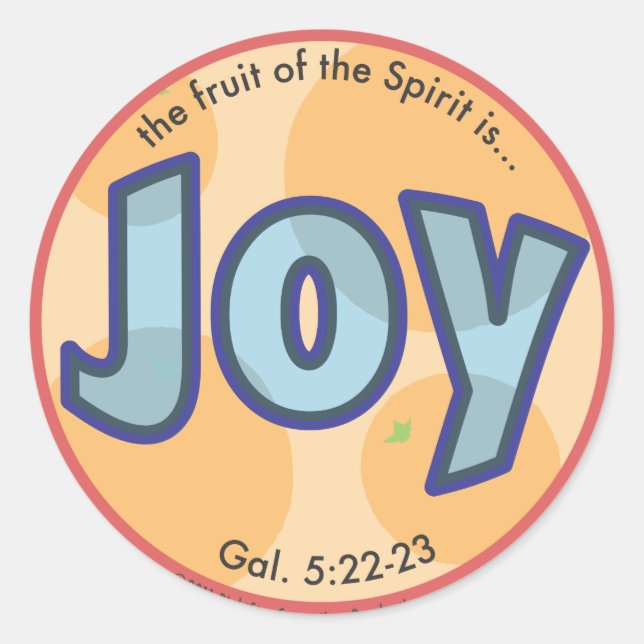 Joy Fruit of the Spirit Spots Sticker (Devant)