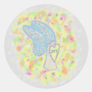Joy Guardian Angel Art Autocollants personnalisés