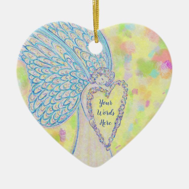 Joy Guardian Angel Custom Holiday Cadeau Ornement (Devant)