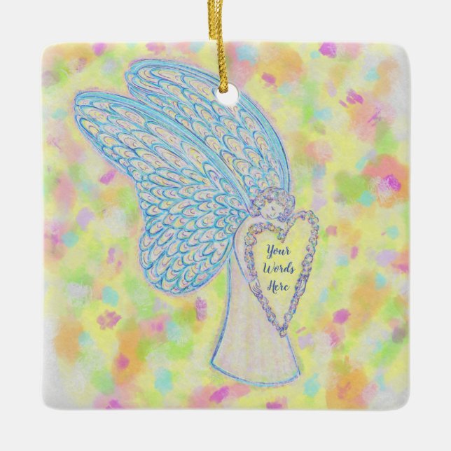 Joy Guardian Angel Custom Holiday Ornements cadeau (Devant)