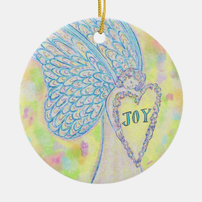 Joy Guardian Angel Custom Holiday Ornements cadeau (Devant)
