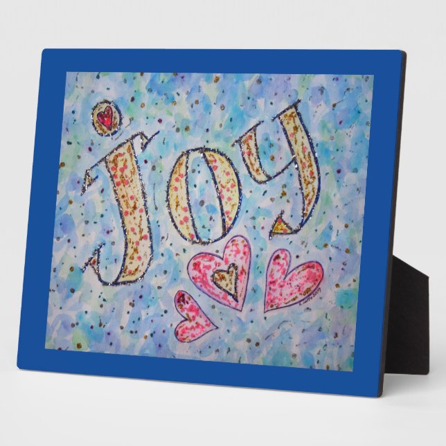 Joy Inspirational Word Peinture Poème Plaque (Côté)