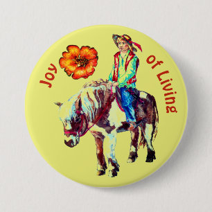 Joy Living Rider sur un badge Pony