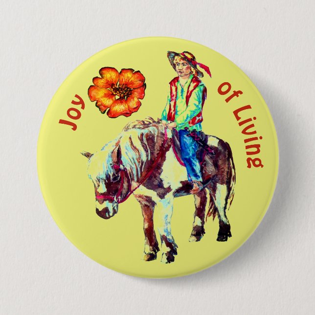Joy Living Rider sur un badge Pony (Devant)