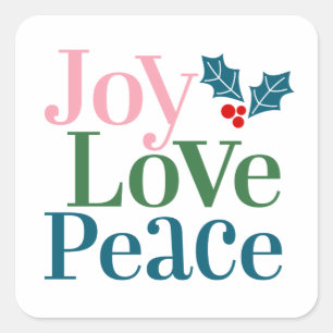 Joy Love Peace Sticker