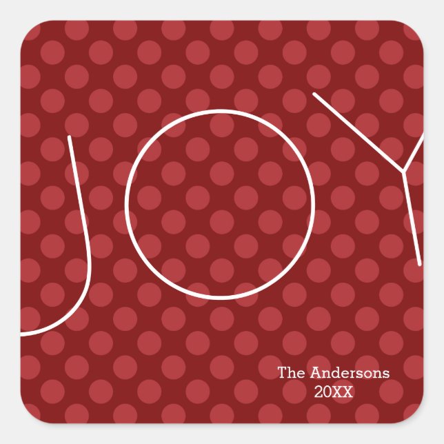 Joy Mod Dots - Autocollant Carré (Devant)