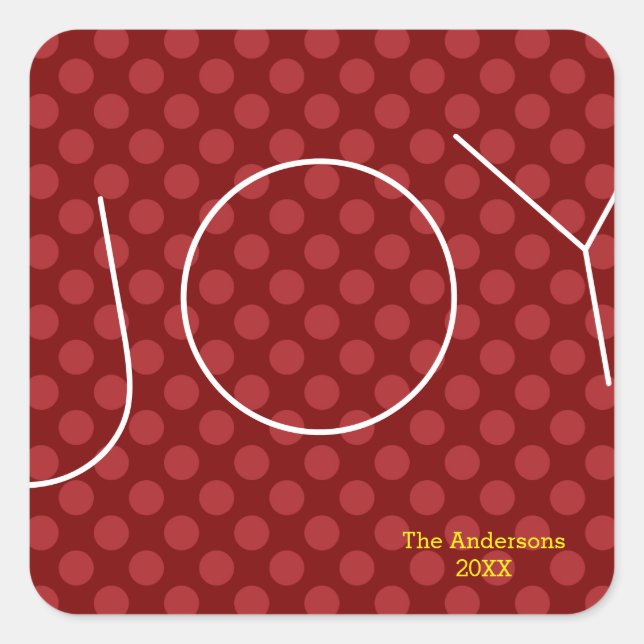 Joy Mod Dots - Autocollant Carré (Devant)