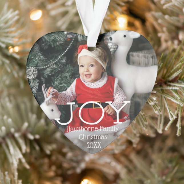 "JOY" Noël élégant luxe Personnalisé Photo + Texte (Arbre)