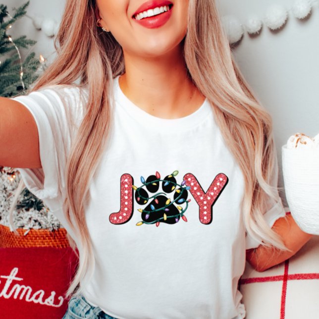 Joy Noël Empreinte de patte T-Shirt (Créateur téléchargé)