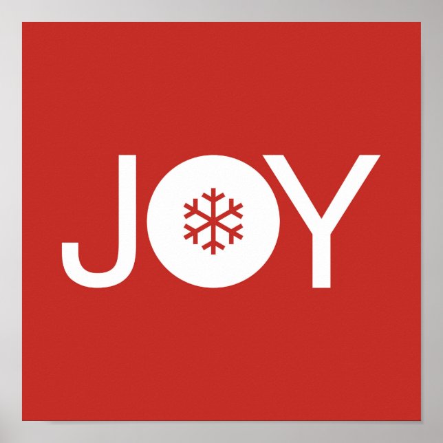 Joy Red Christmas Poster (Devant)