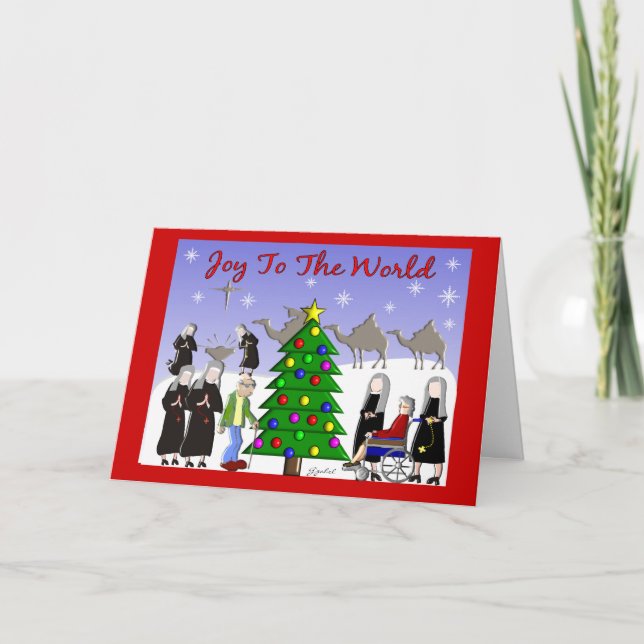 "Joy to the World" Carte de Noël des Soeurs cathol (Devant)