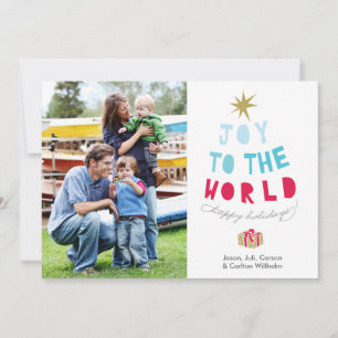 Joy to the World - Carte photo de vacances - étoil