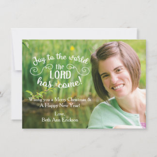 Joy To The World Christmas Card Modèle