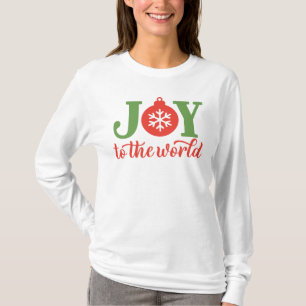 Joy To The World Christmas Holiday T-Shirt féminin