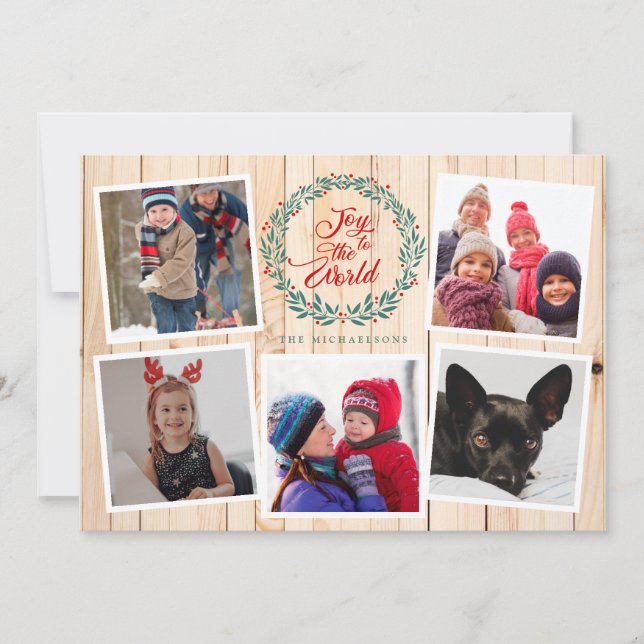 JOY TO THE WORLD CHRISTMAS Photo Collage (Devant)