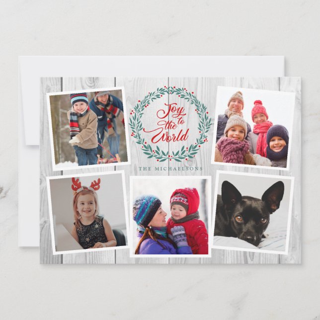 JOY TO THE WORLD CHRISTMAS Photo Collage (Devant)