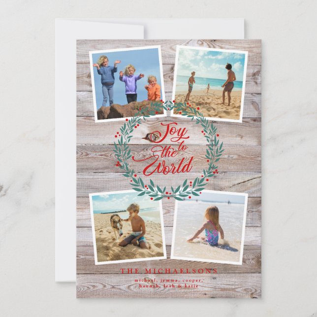JOY TO THE WORLD CHRISTMAS Photo Collage (Devant)