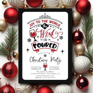 Joy To The World Cocktail Party Invitation