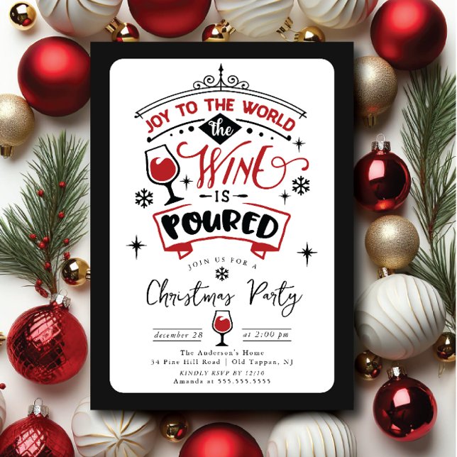 Joy To The World Cocktail Party Invitation (Créateur téléchargé)