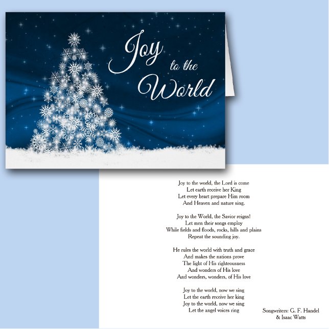 Joy to the World Lyrics Christmas Card (Créateur téléchargé)