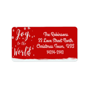 Joy to the World Personnalisez les étiquettes