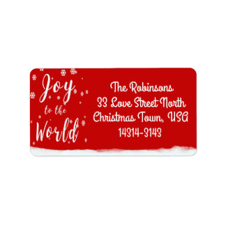 Joy to the World Personnalisez les étiquettes