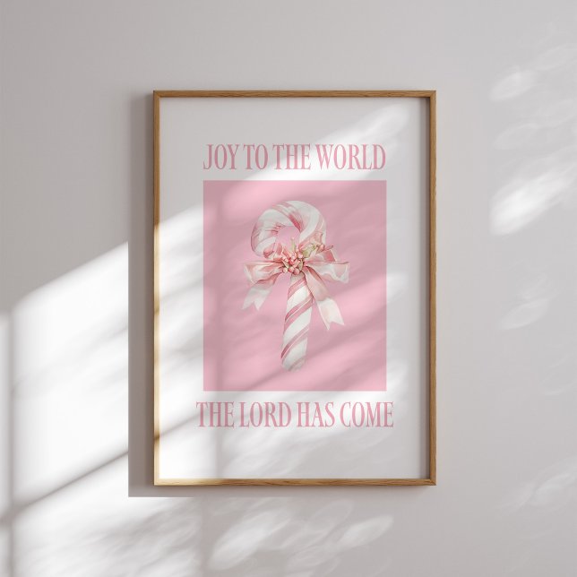 Joy to the World Sucre de canne Poster de Noël (Créateur téléchargé)