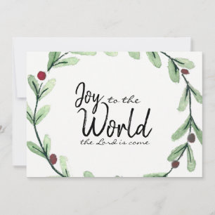 Joy To The World Wreath Photo Carte de Noël