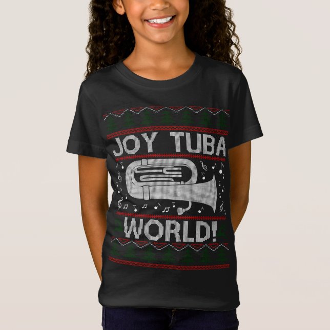 Joy Tuba World Funny Noël moche Sweat de Noël (Devant)