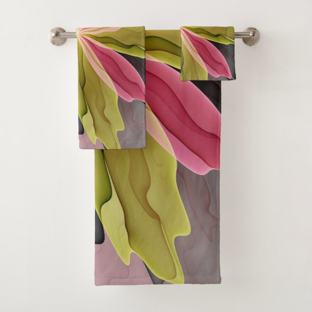 Joy, Vert rose Anthracite Imaginaire Fleur Fractal (En situation)