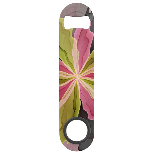 Joy, Vert rose Anthracite Imaginaire Fleur Fractal (Devant)