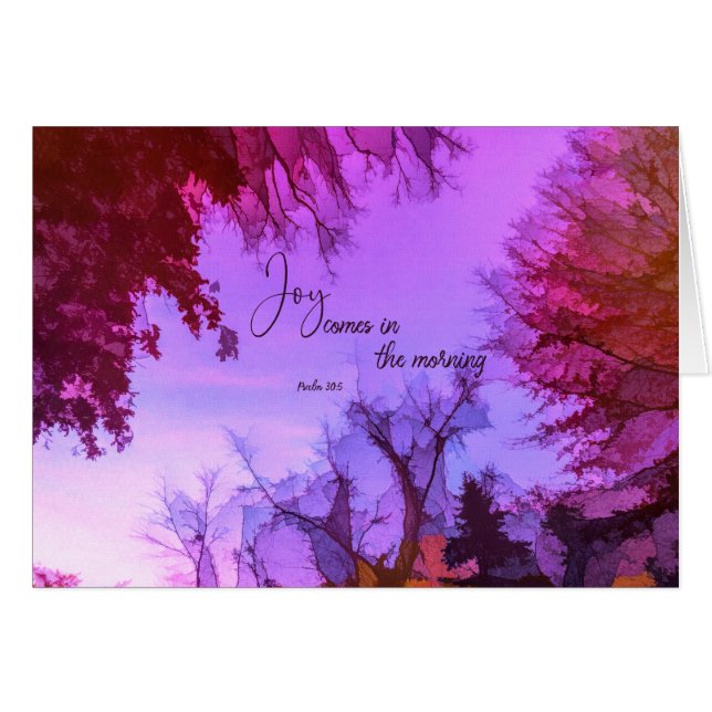 Joy vient le matin Parakaleo carte note (Devant Horizontal)