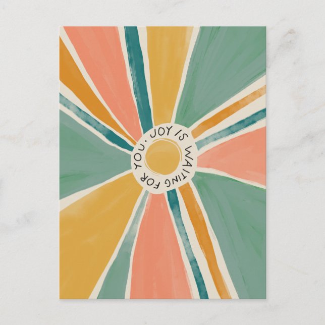 Joy vous attend - carte postale inspirante (Devant)