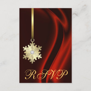 Joyau de flocon de neige en soie rouge RSVP Invita