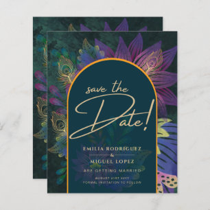 Joyau Peacock Tones Vert Bleu Mariage