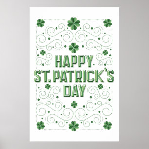 Joyeuse affiche de la Saint Patrick (Beveled) 24x3