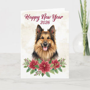 Joyeuse Année 2026 Carte de Vœux Chien