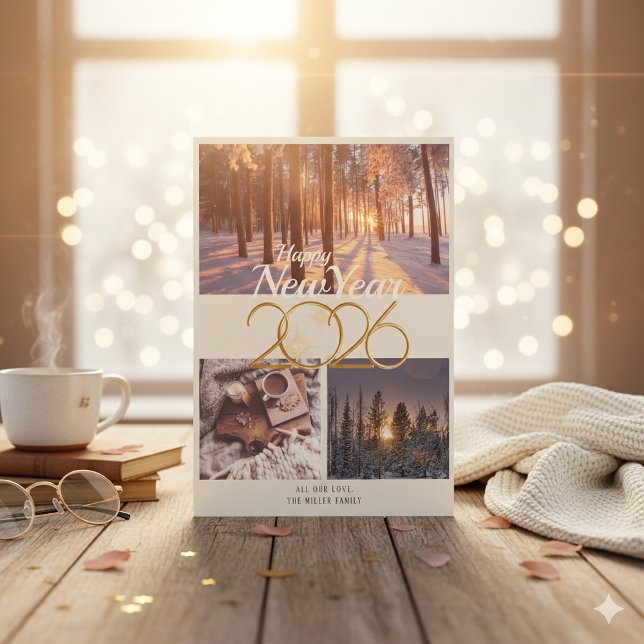 Joyeuse Année 2026 Carte Photo d'Hiver (Créateur téléchargé)