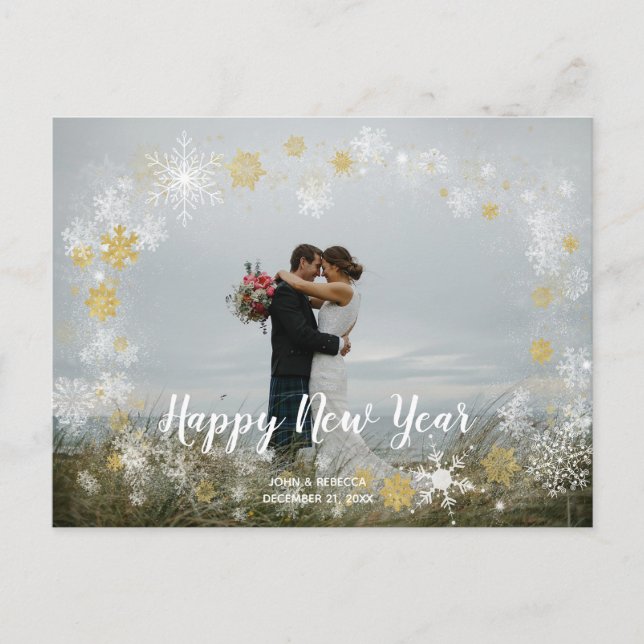 joyeuse année carte de voeux photo Noël (Devant)
