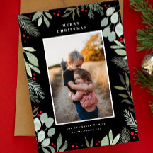 Joyeuse aquarelle 1 photo Carte de Noël